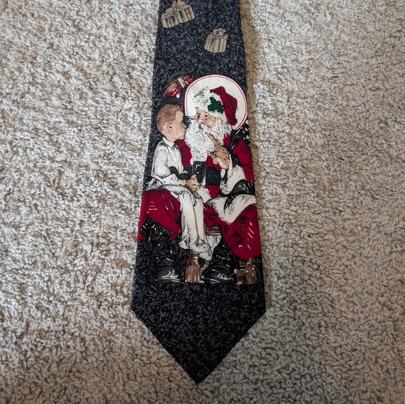 Vintage Saturday Evening Post  Santa Claus Christmas Kid on Santa Lap 1996 - Picture 6 of 7